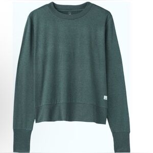 Vuori Green Long-Sleeve Halo Crewneck
